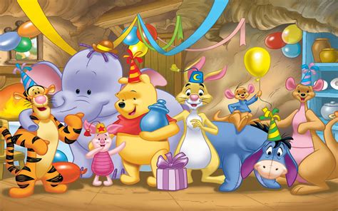 Winnie The Pooh Happy Birthday Celebration Birthday Gifts Desktop Hd