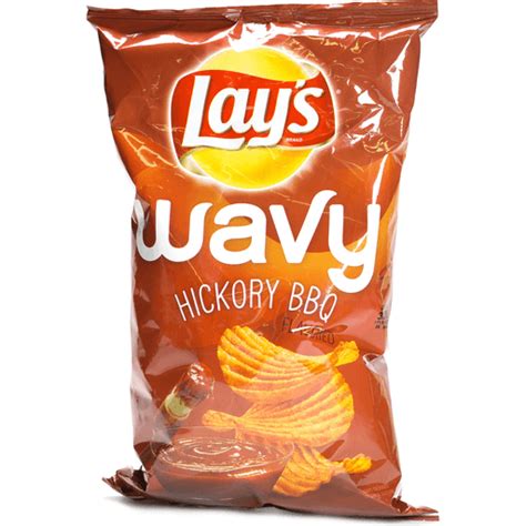 Lays Wavy Potato Chips Hickory Bbq Flavored Farmers Iga
