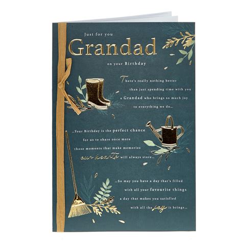 Buy Grandad Gardening Gold Verse Birthday Card for GBP 1.99 | Card