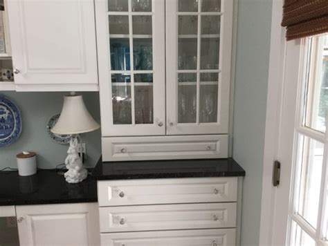 Historically upper cabinets begin around eighteen inches above the counter with a minimum distance of fifteen inches. Replacing granite countertop with existing cabinets ...