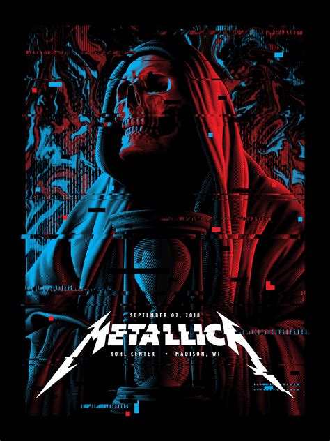 Poster Design Portrait Illustration Metallica By Tracie Ching 6