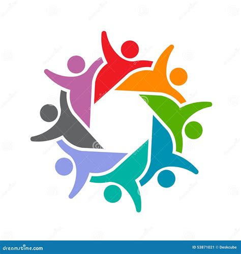 People Logo Teamwork Cartoon Vector CartoonDealer 53871021