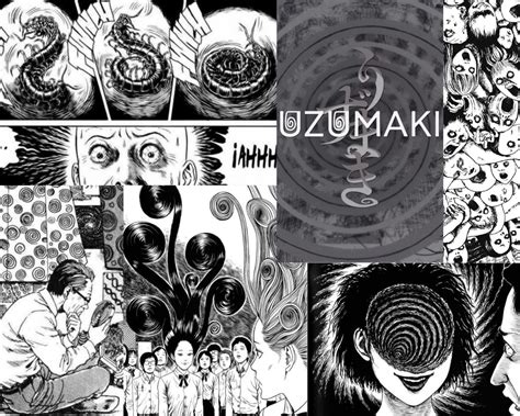 Uzumaki Junji Ito Manga Spiral Eye Collage