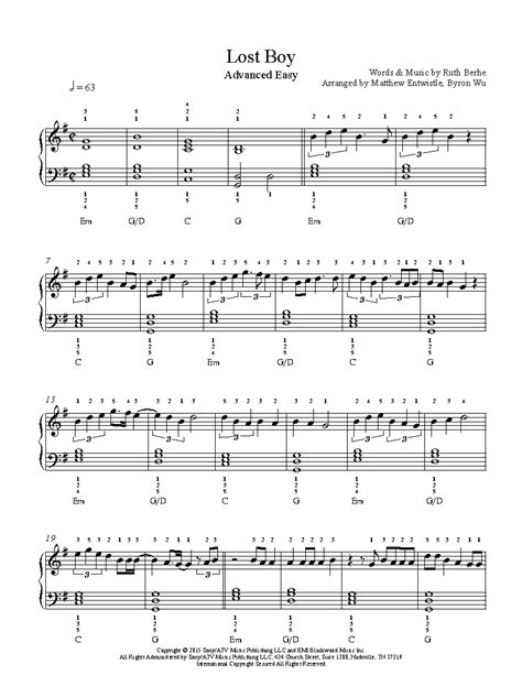 Ode to joy melody from ludwig van beethoven for bb clarinet. Lost Boy by Ruth B Piano Sheet Music | Advanced Level