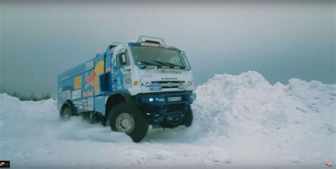 Kamaz Truck Goes To Northern Russia For An Epic Snow Jump Autoevolution