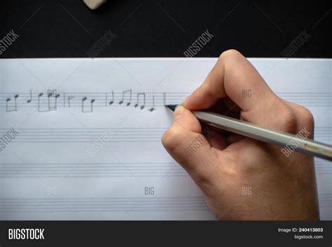 Music Notes Writing Image And Photo Free Trial Bigstock
