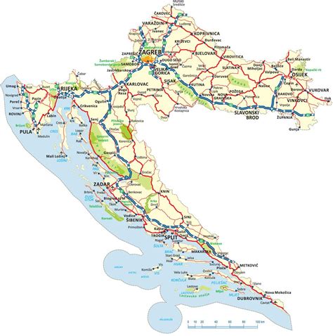 Karta Dalmacije Hrvatska Mapa Hrvatske I Karta Hrvatskih Gradova