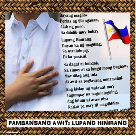 Lupang Hinirang Pambansang Awit Ng Pilipinas Philippine National Vrogue
