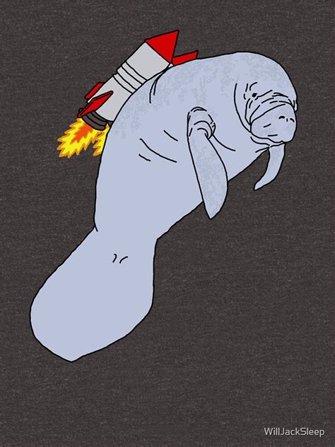 Rocket Manatee T Shirt By WillJackSleep Redbubble