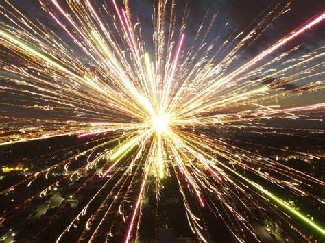 Drone Gets Real Close To The 4th Of July Fireworks