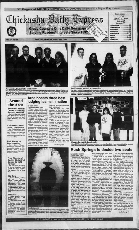 Chickasha Daily Express (Chickasha, Okla.), Vol. 104, No. 325, Ed. 1