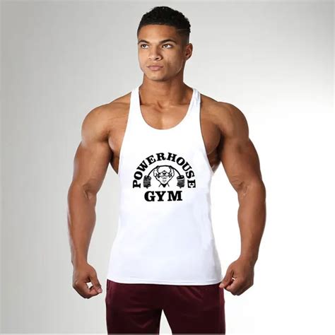 Buy Gyms Tank Tops Men Sleeveless Shirt Bodybuilding Stringer Fitness