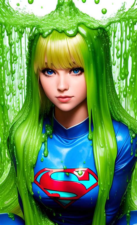 supergirl gets green slimed 8 by theslimer on deviantart