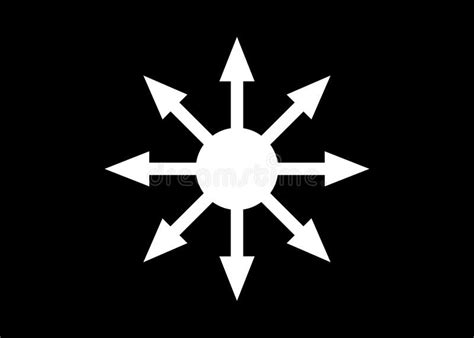 Symbol Of Chaos Vector Isolated On Black Background A Symbol