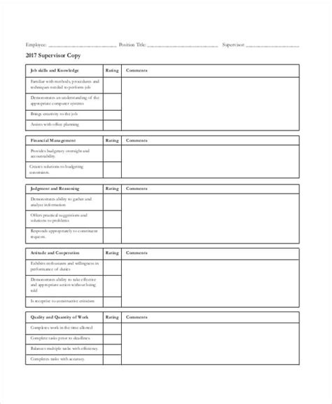 Free 25 Employee Evaluation Forms In Pdf Ms Word Excel