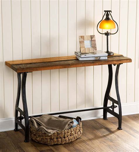Birmingham Console Table In Reclaimed Wood And Metal Accent Tables