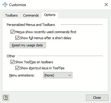 Customizing Toolbar And Menu Options Loadcomplete Documentation