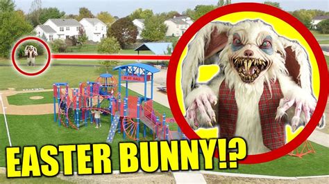 Drone Catches Easter Bunny At Haunted Park He Came After Us Youtube