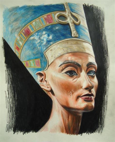 Queen Nefertiti Art Original Nefertiti Art Egyptian Art Etsy Queen