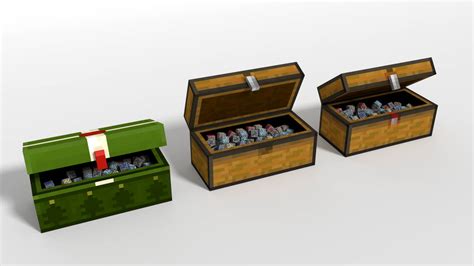 3d Minecraft Double Chests By Nokohere On Deviantart