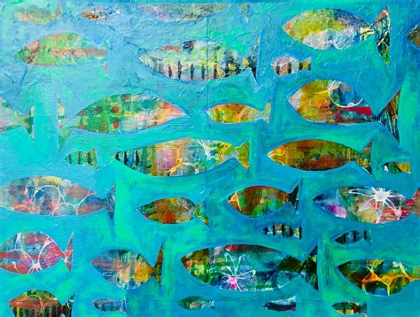 Abstract Fish Painting Fish Painting Abstract Art Etsy Australia