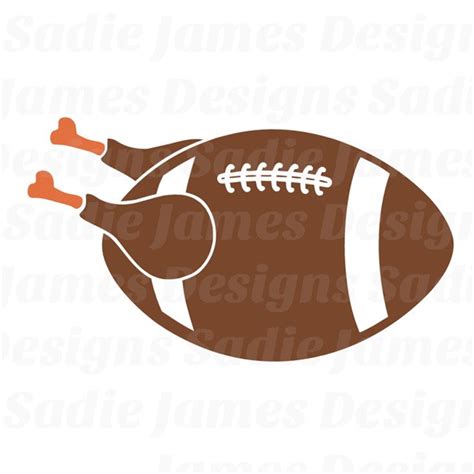 Turkey Football Svg Eps And Silhouette Studio Cutting File Etsy