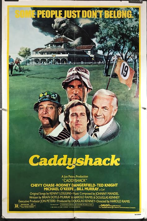 Caddyshack Original Chevy Chase Golfing Movie Poster For Sale