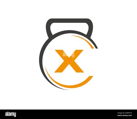 Fitness Logo With X Letter Concept Gym Logo With X Letter Vector