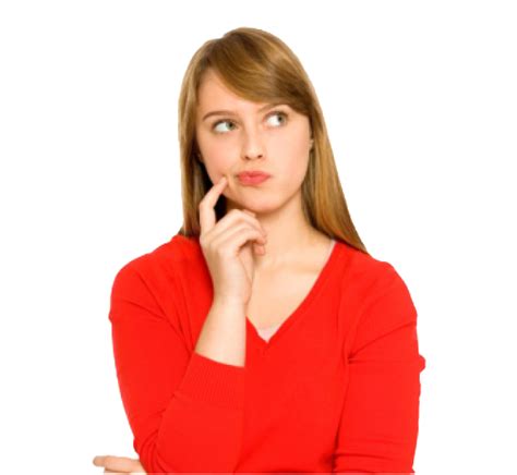 Deep Thinking Woman Png All