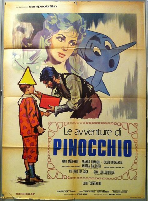 La Avventure Di Pinocchio Movie Artwork Lionel Stander Pinocchio