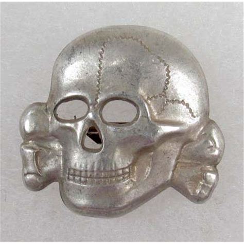 German Nazi Waffen Ss Visor Cap Skull