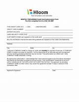 Pictures of Credit Card Payment Agreement Form
