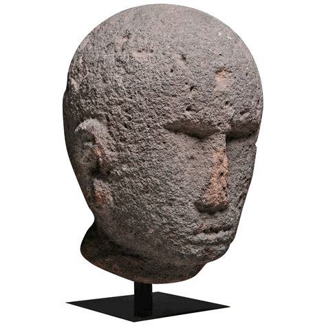 Ancient British Celtic Iron Age Stone Carving Of A Human Head 50 Bc