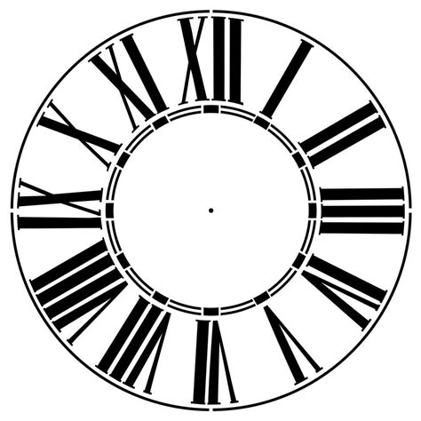 Printable Roman Numeral Clock Face Template Printable Templates