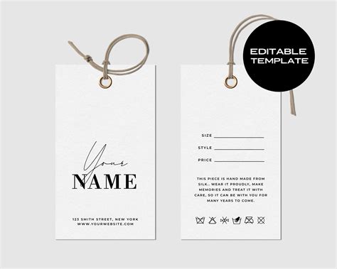 Custom Hang Tags Custom Labels Printable Tags Printables Clothing