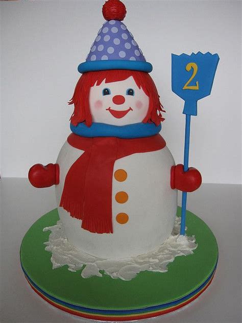 Gymbo The Clown Snowman Winter Cake Christmas Cake 2 Birthday Cake