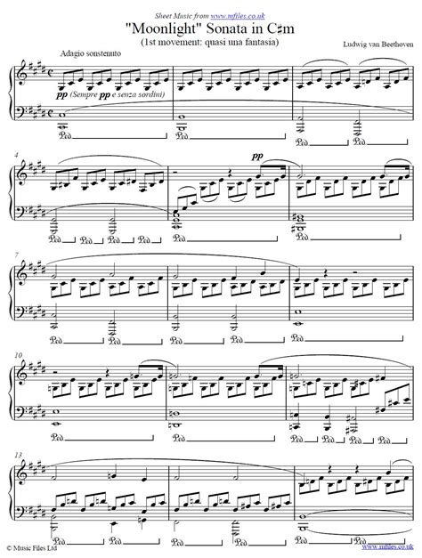 Easy piano sheet music edition from makingmusicfun.net. Moonlight Sonata Free Sheet Music For Piano - Music Sheet Collection