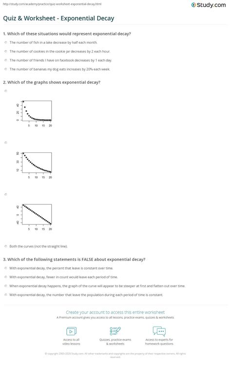 Exponential Growth And Decay Worksheet In 2022 Growth And Decay