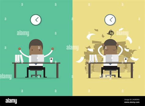 African Businessman Finish Working And Busy Businessman Unfinished Work