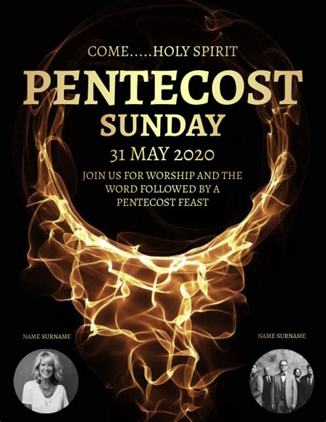 Copia De Church Pentecost Sunday Event Flyer Template Postermywall