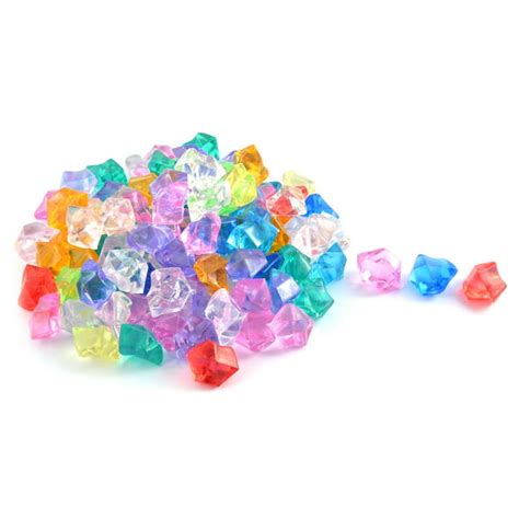 Fish Tank Plastic Artificial Crystal Aquarium Glass Stones Assorted