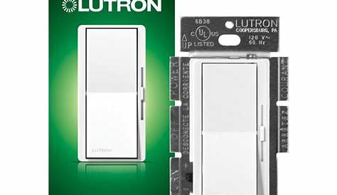 Lutron Diva 250-Watt Single-Pole/3-Way White Compatible with LED Dimmer