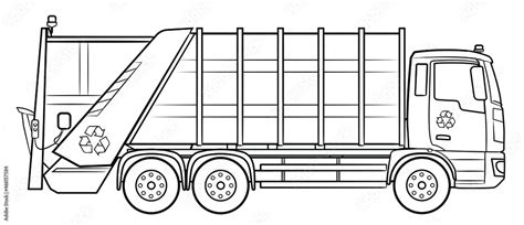 Garbage Truck Vector Illustration Of A Vehicle Stock Vector Adobe