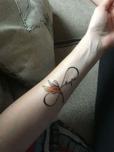 My Hope Infinity Butterfly Tattoo Tattoos For Kids Butterfly Tattoo