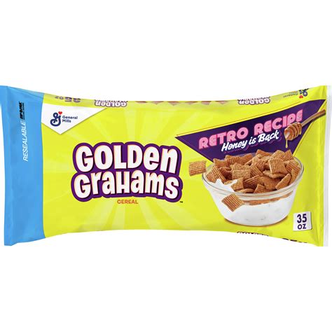 Golden Grahams Cereal Graham Cracker Taste Whole Grain 35 Oz