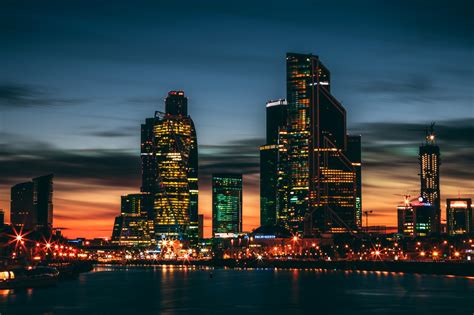 Hintergrundbilder Stadt Beleuchtung Russland Moskau