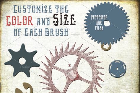 Steampunk Watch And Gear Brushes Unique Photoshop Add Ons ~ Creative