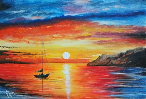 Sunset Painting Abiquiu Lake Sunset Bernard Marks Fine Art Sunset