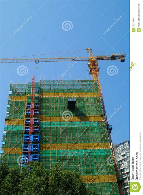 Tall Buildings Are Under Construction Stock Image Image Of