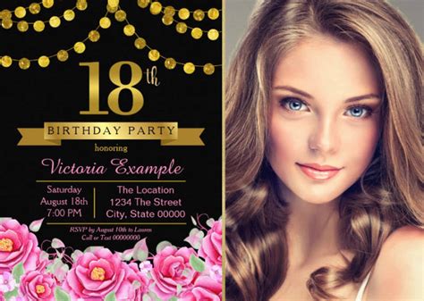 18 Birthday Invitation Layout Templates